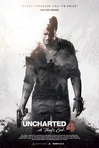 Uncharted 4: A Thief's End - Gaming Wall Scroll Fabric Poster 12 X 20 Inch