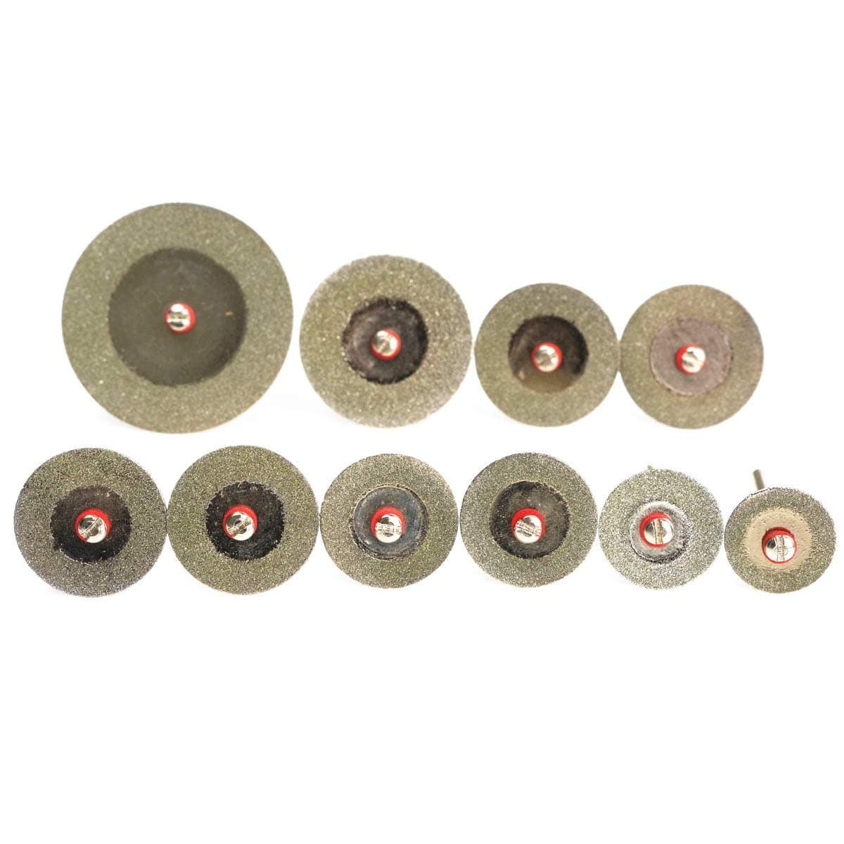 Saw Cutting Discs for Rotary Multi Tool 10pcs 16-40mm Diamond Cutting Disc Set Mini Drills Cut Off Wheel Saw Blade kit for Rotary Tool Metal Circular Saw Blade Set for Gem, Crystal