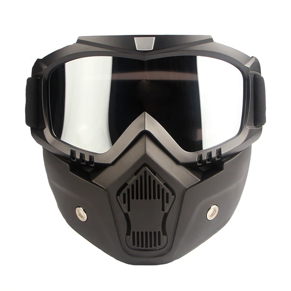 Subcluster Tactical Mask Soft Bullet Dart Protective Mirror Face Mask for Nerf (Silver)