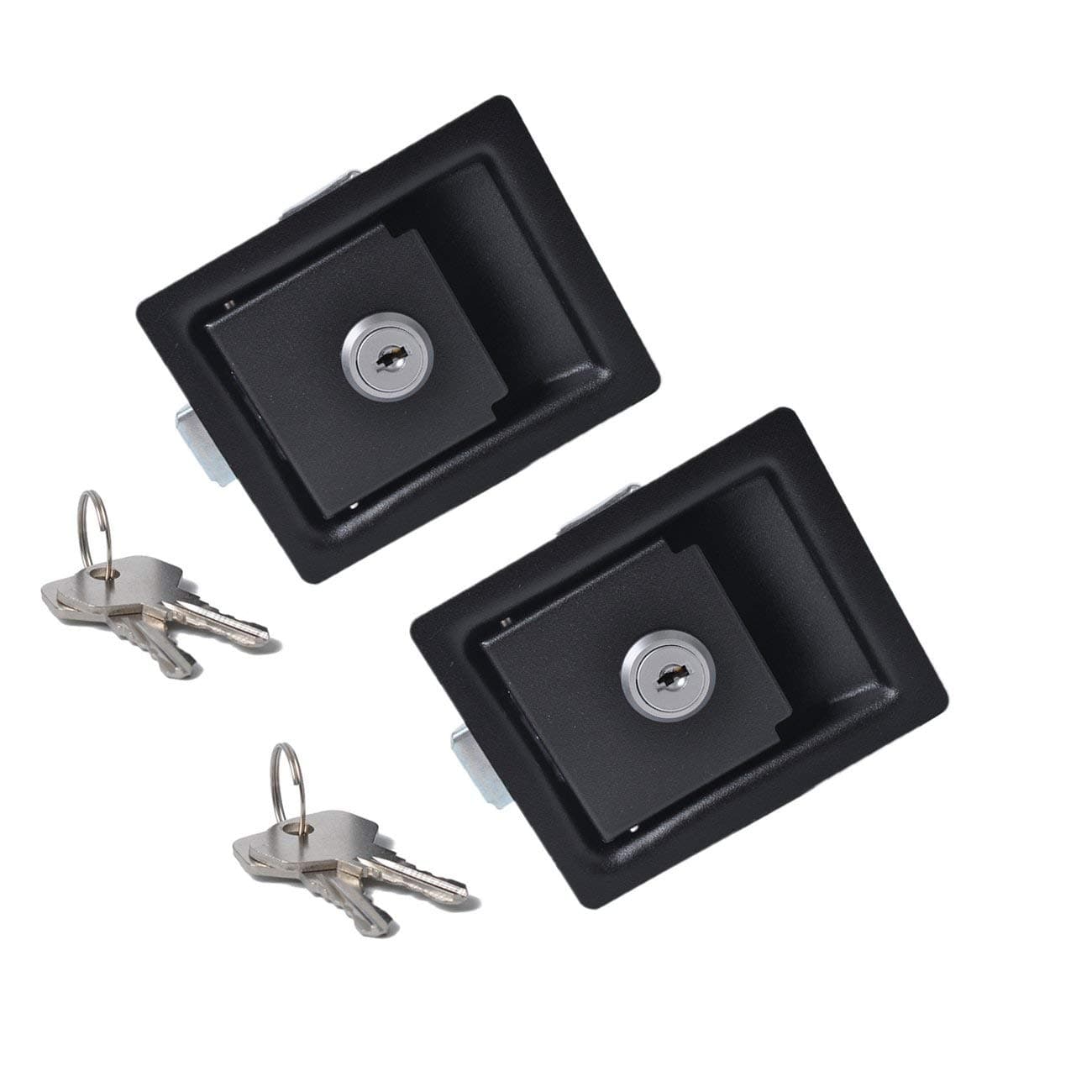 JIUY Carbon Steel Tool Box Paddle Latch with Handle Tool Box Lock Portable Paddle Latch Lightweight Vehicle Accessories(Black)