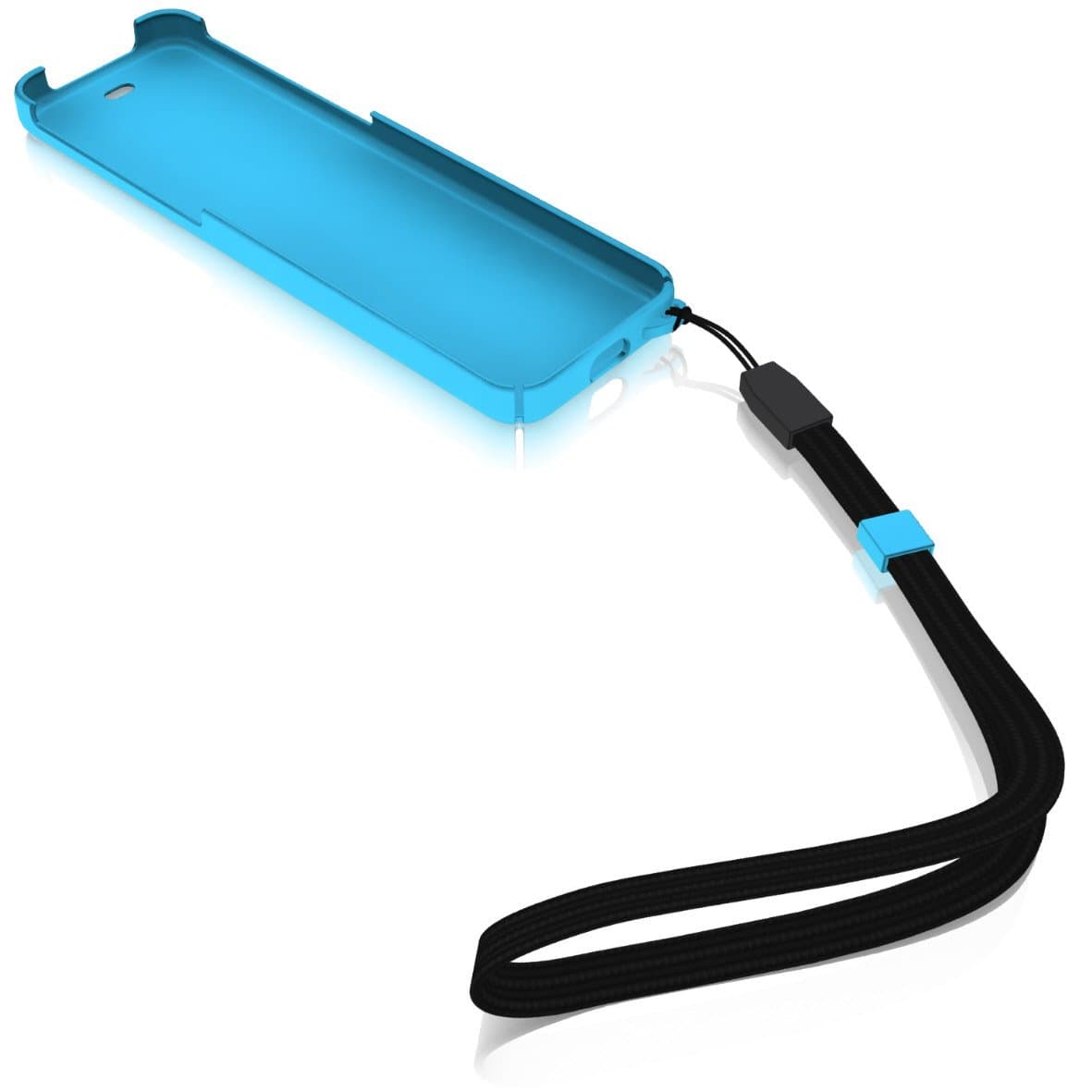 Blue neofit case - a protective case with hand strap for the new Apple TV remote control.