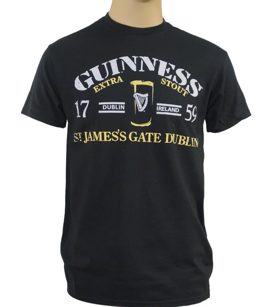 Guinness Logo St. James's Gate Dublin,Black,2XL