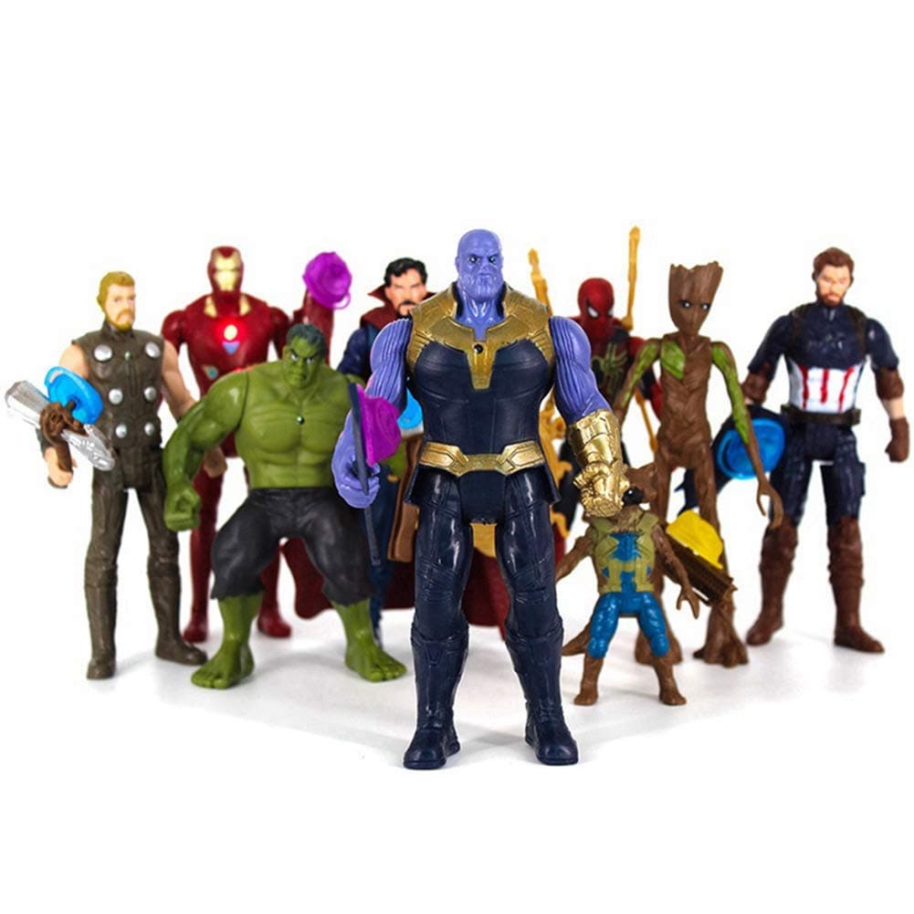 RosewineC Marvel Avengers 3 Infinity War 1/10 pack Super Hero Action Figure Gift Endgame Vinyl Figure Toys(10pcs)