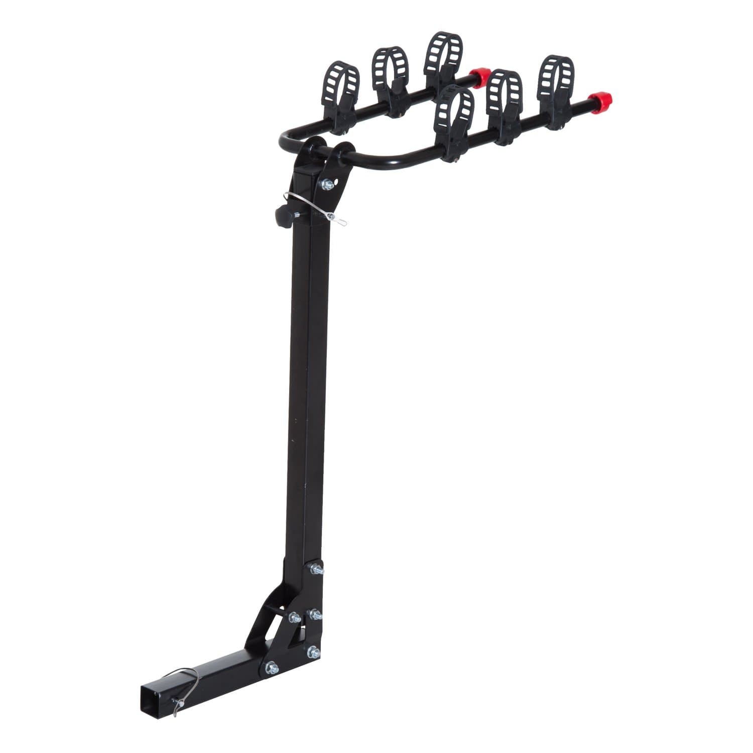 HOMCOM SUV Car Hitch Mount Cycle Rack with 2" Receiver in Steel Frame up to 3 Bikes Black