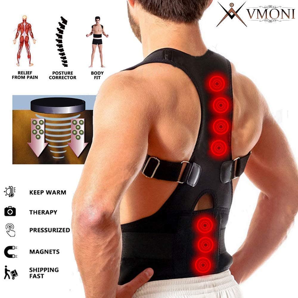Vmoni Real Doctor Posture Corrector and Back Shoulder Support Belt for Men and Women (S)