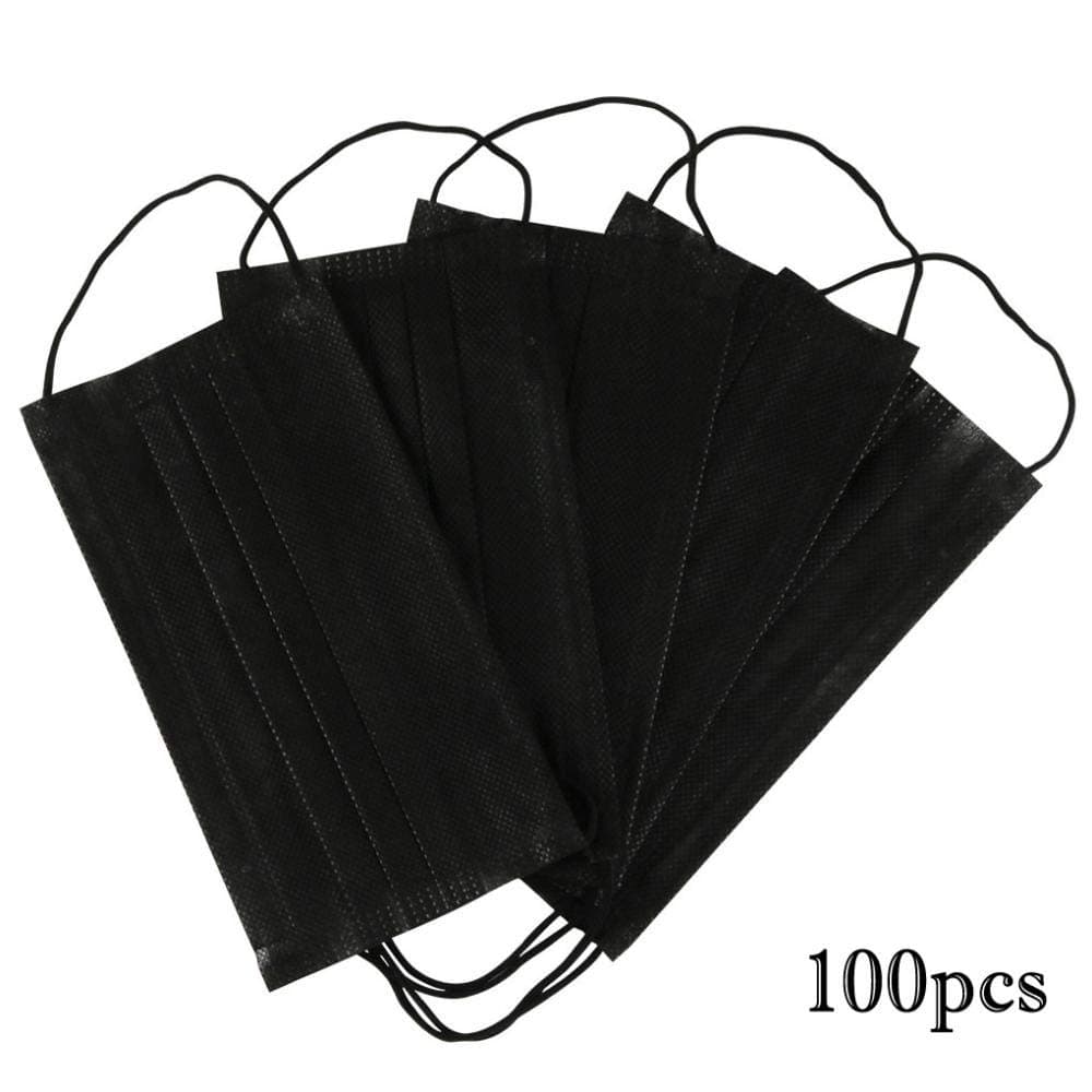 20/50/100 solid color non-woven disposable earmuffs-China_100pcs-black