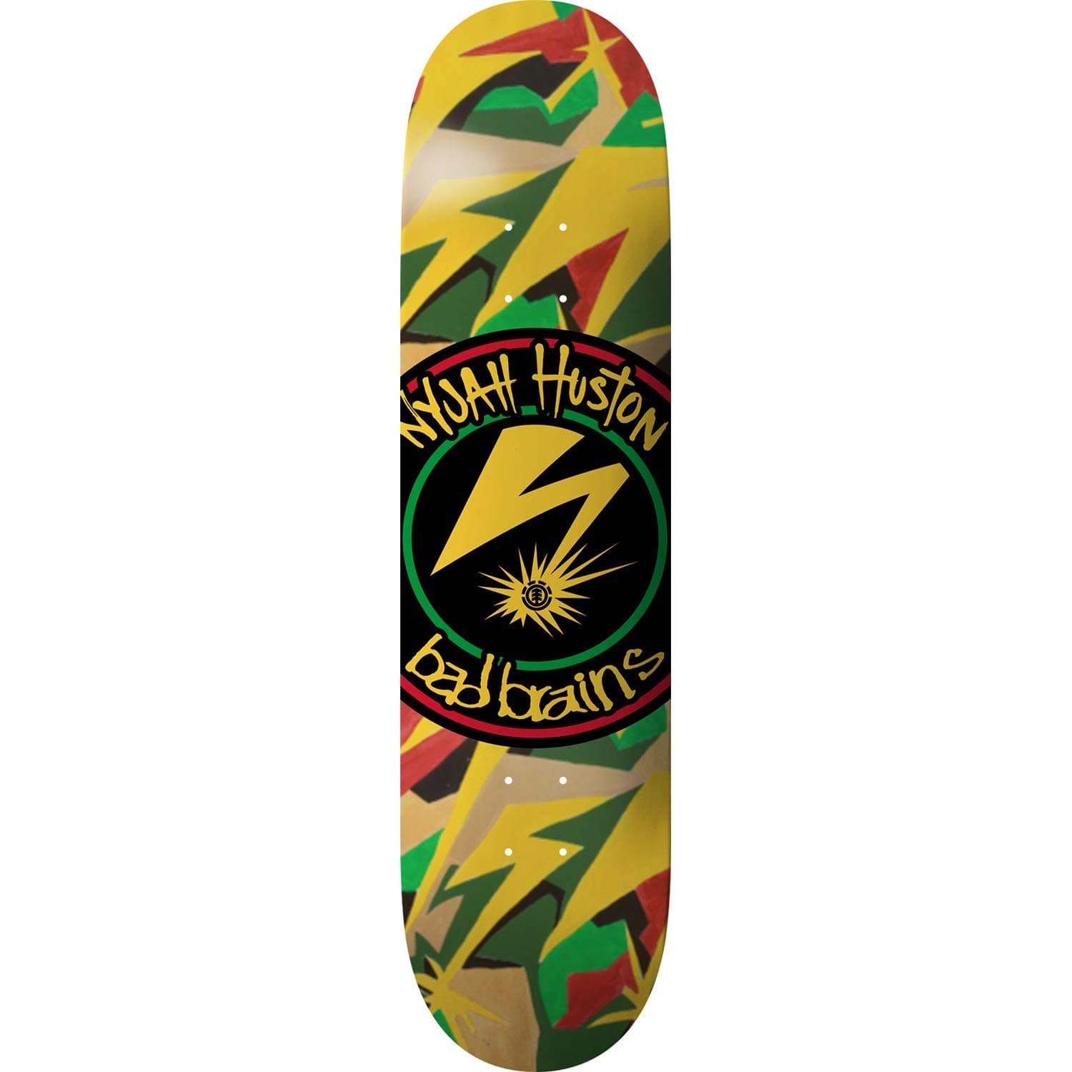 Element Nyjah Bad Brains Heritage Skateboard Deck -8.2 - (Bundled with Free 1'' Hardware Set)