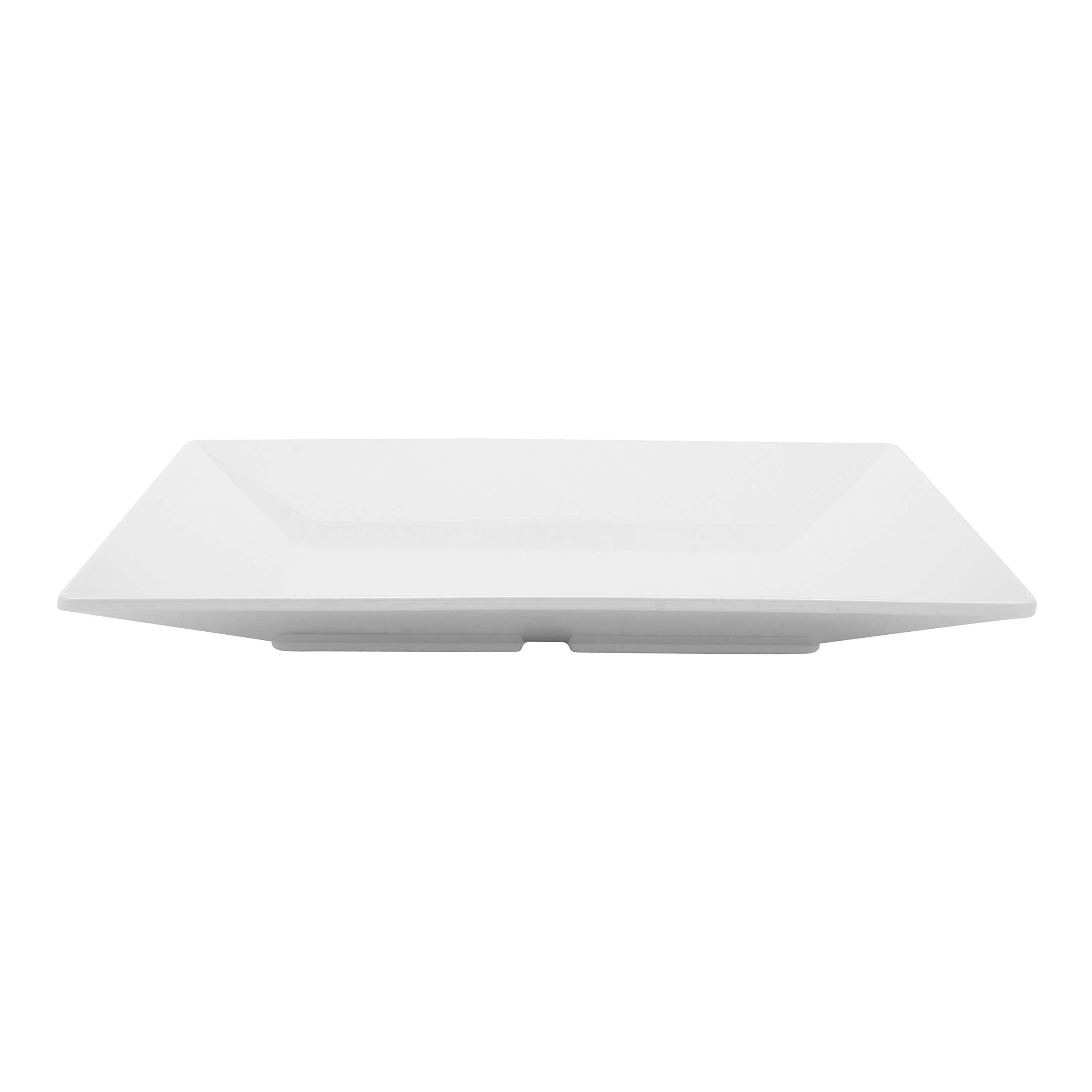 14" White Square Plate , Siciliano by GET ML-91-W (Pack of 6)