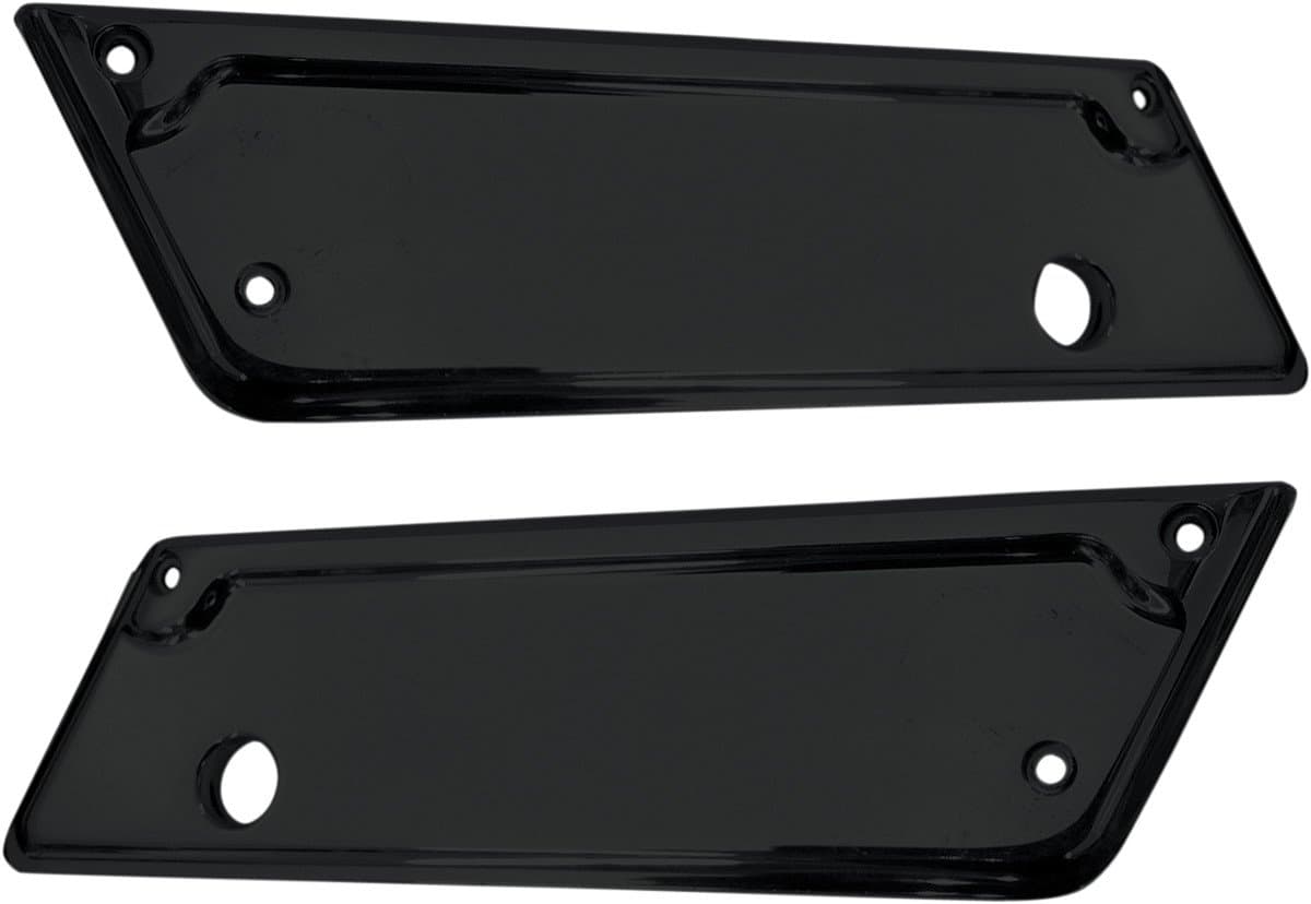 Alloy Art Saddlebag Latch Covers - Black Anodized BLC-2