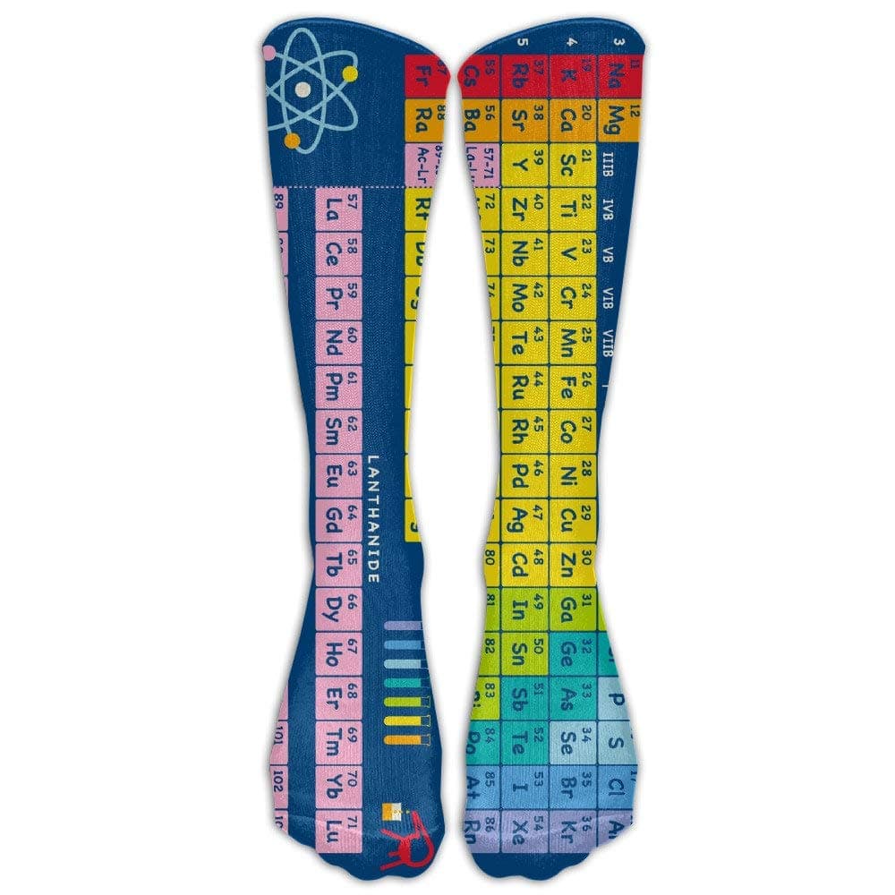 Women & Men Periodic Table Elements Stocking Athletic Sock Long Sock All Sport Holiday Long:50cm