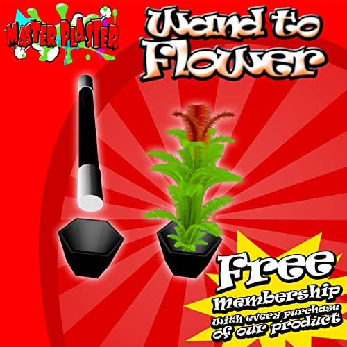 Master Plaster Magic Trick Wand to Flower Includes Free Membership to Our Online Community of Magicians and Hundreds of Free Magic Videos (Master Plaster)