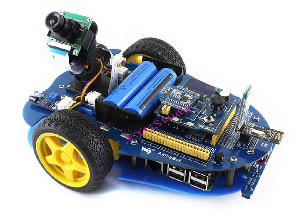 New AlphaBot Raspberry Pi 3 Model B Robot Robotic Platform Building Starter Kit with Camera IR Control @XYGStudy