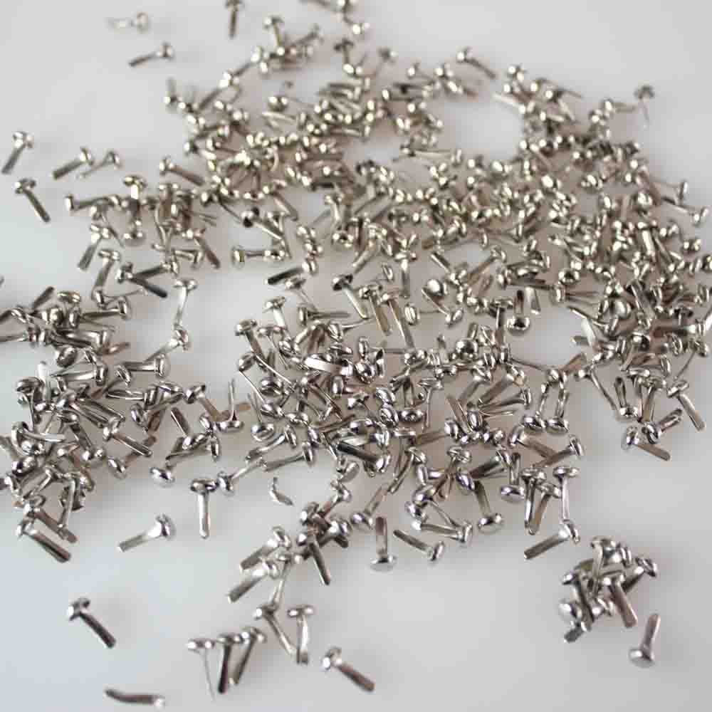 500pc Silver Tone Mini Round Brads Pastel Scrapbooking Card Making Stamping