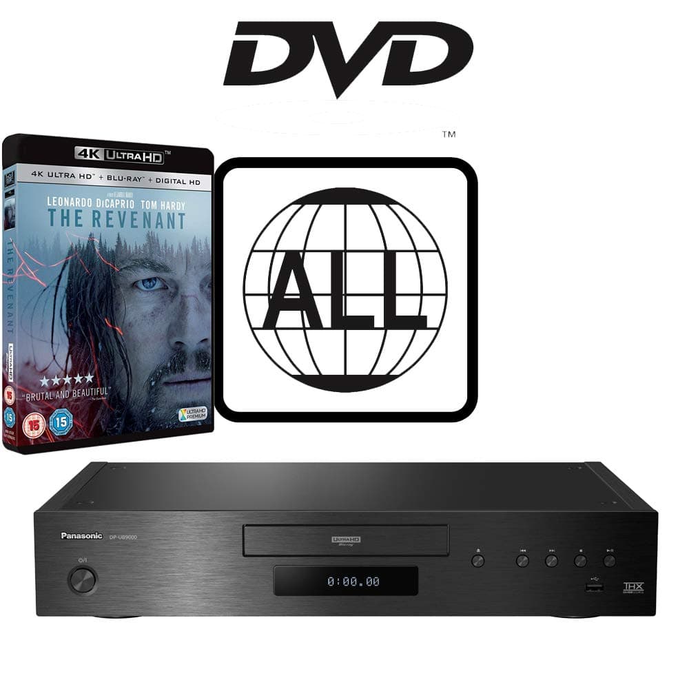 PanasonicDP-UB9000 MULTIREGION for DVD Blu-ray Player Bundle with The Revenant Ultra HD 4K Blu-ray Disc