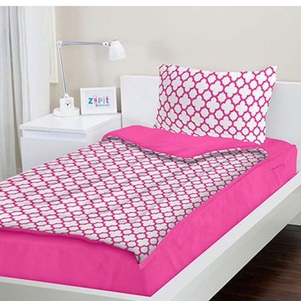 ZIPIT Bedding Set- Pink Clover (Twin)