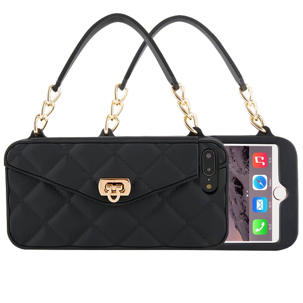 Compatible for iPhone 8 Plus Case with Card Holder Wallet Apple 7 Plus 6Plus Pouch Case with Credit Card Slots Double Magnetic Clasp and Durable Shockproof for Essential Cell Phone Protective Cover