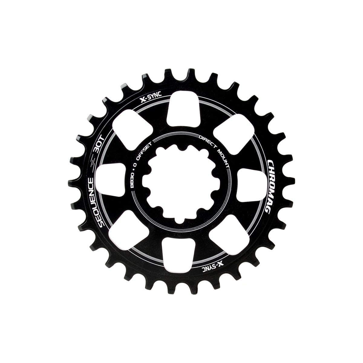 Chromag Sequence BB30 Direct Mount Chainring Black 30T
