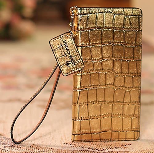 Crocodile Pattern Leather Craft Cell Phone Case for Samsung Galaxy Note 8 / S8+ (Plus) (S8 Plus Gold)