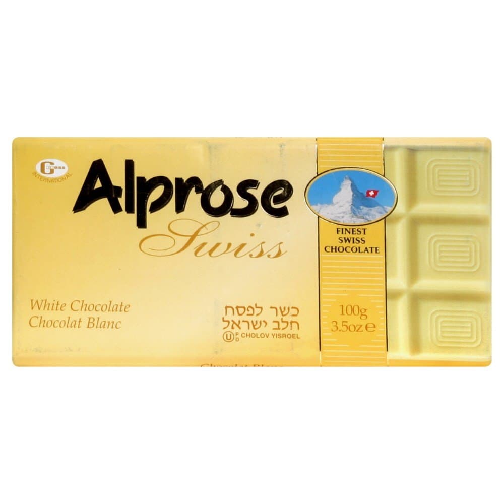 Alprose White Chocolate Bar, 3.5 Ounce -- 20 per case.