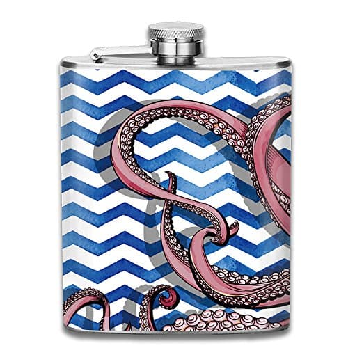 Navy Octopus 7 Oz Liquor Hip Stainless Flask