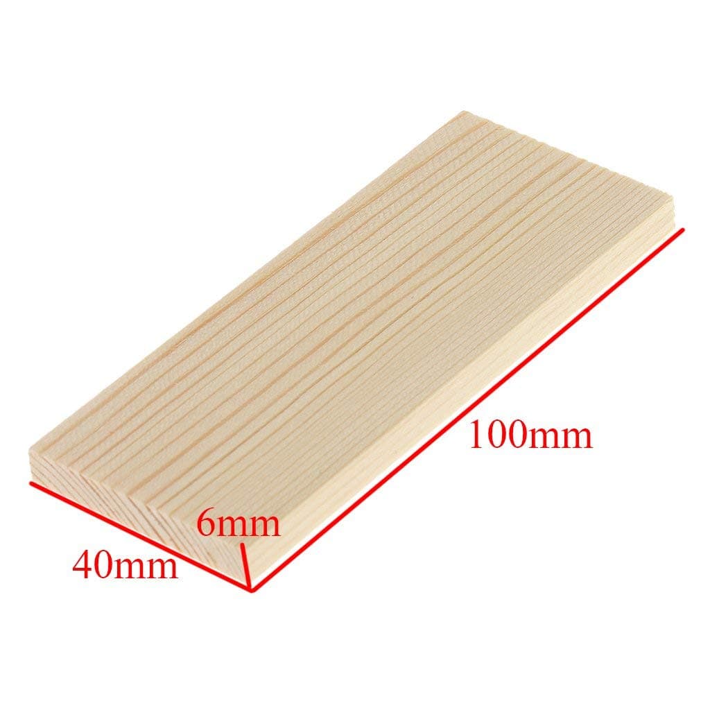HnS Pine Wood Rectangle Board Panel for Art and Craft 100 x 40 x 6 mm (30 Pcs)