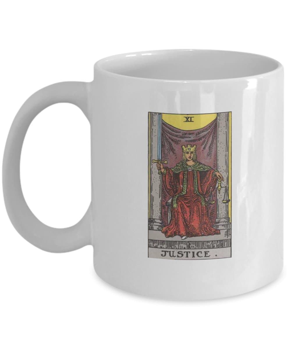 Justice Tarot Card Coffee & Tea Mug