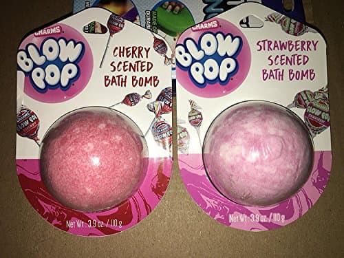 Charms Blow Pop Scented Bath Bombs (2 Pack) Strawberry And Cherry Scent