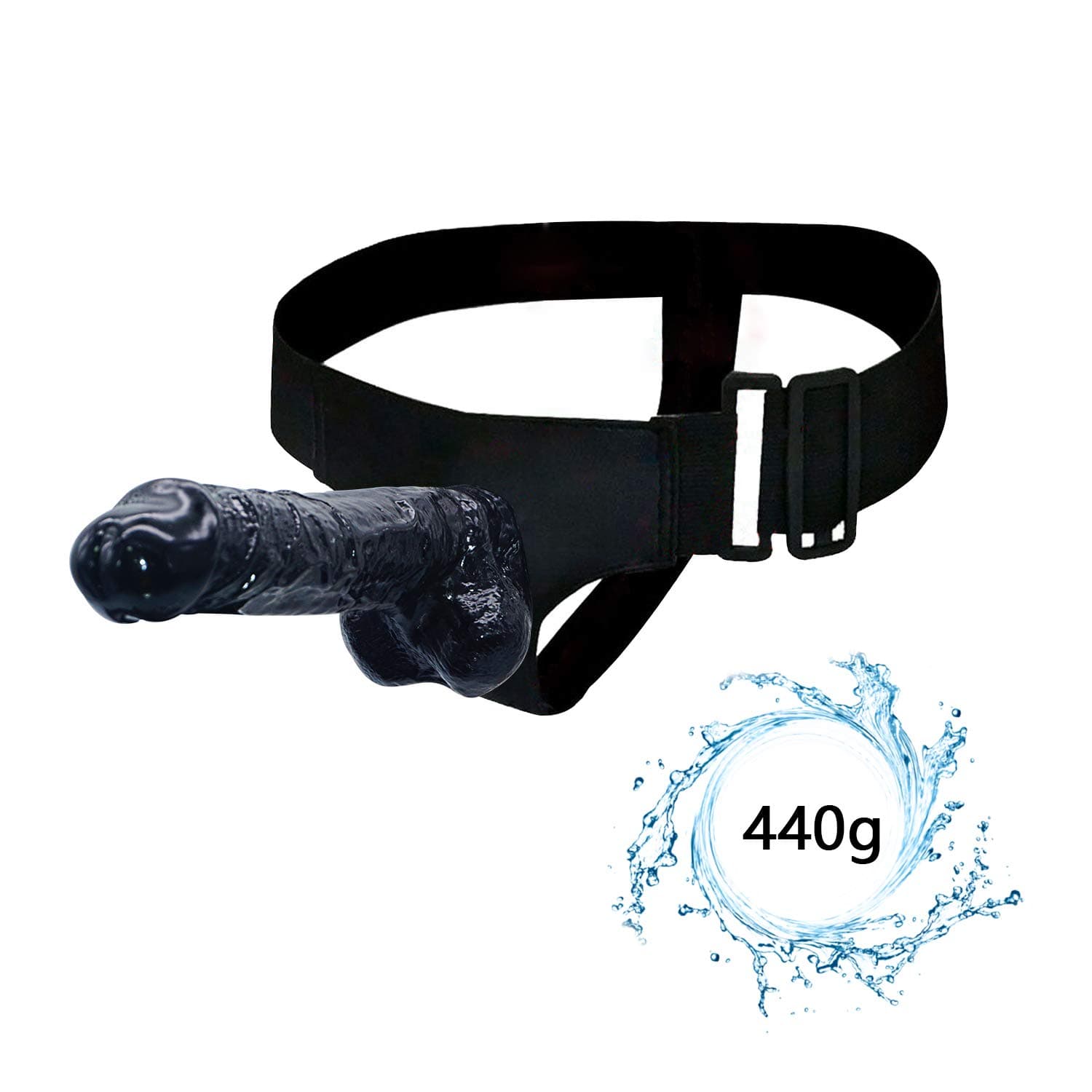 Realistic Strap on Big Sticks Flexible Toy (Black)