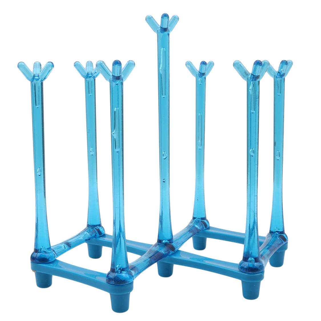 Idiytip Foldable Deluxe Bottle Drying Rack Ideal for Bottles, Teats, Cups, Pump Parts and Accessories (Blue)