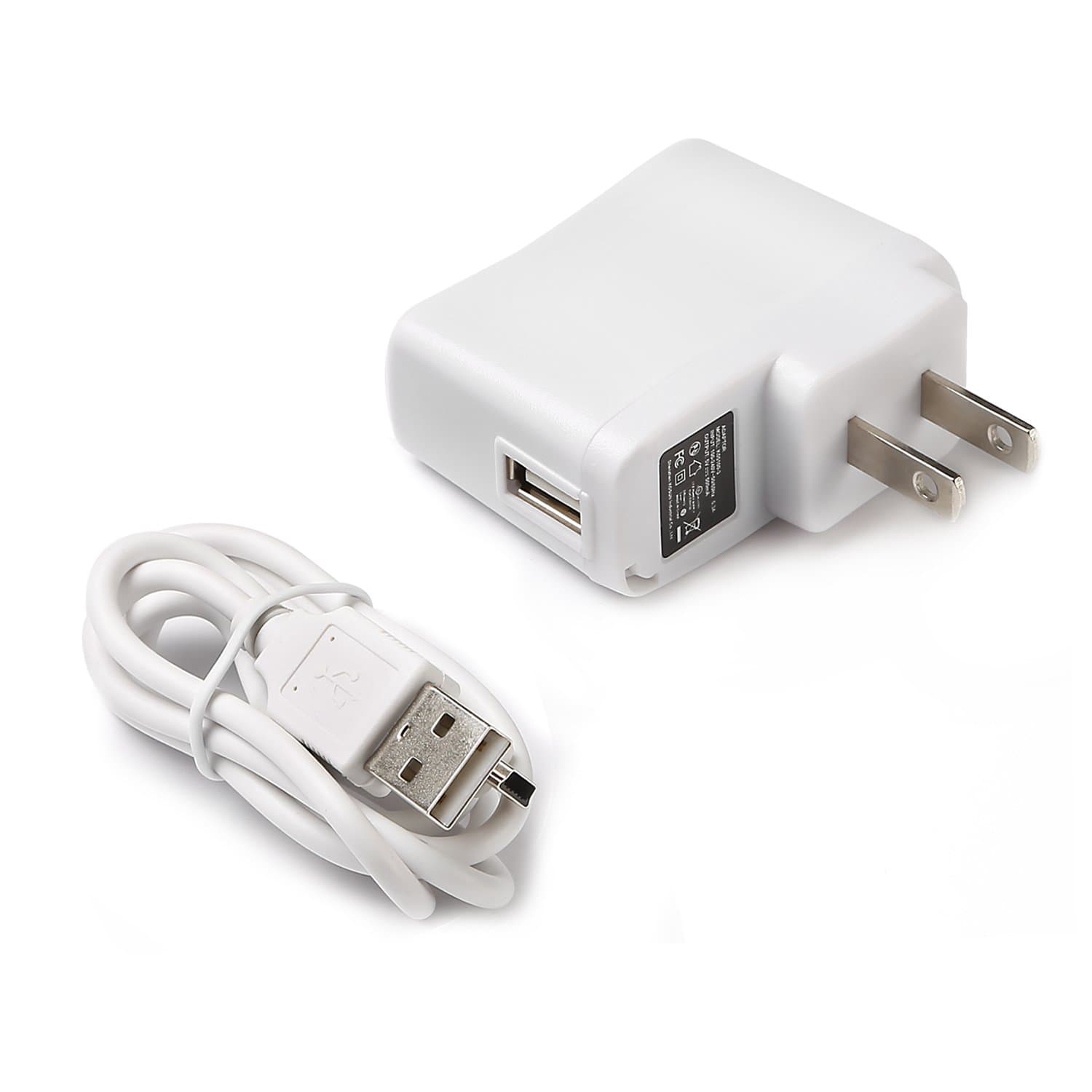 USB Charger Plug Adapter and USB Cable for TENS and EMS 2 in1