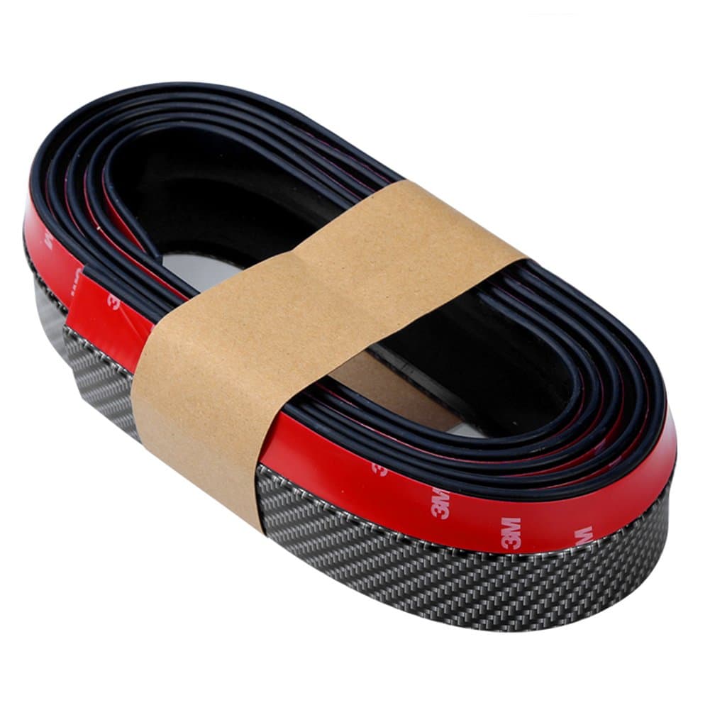 Car Front Lip Bumper,Front Bumper Lip Splitter Car Front Bumper Random Car Rubber Lip Splitter Body Spoiler Chin Lip Skirt Protector (as shown)