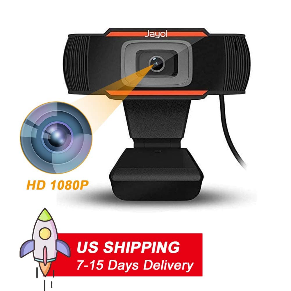 HD 1080p Webcam, Built-in Noise Reduction Microphone Stream Webcam, Laptop USB PC Webcam, Flexible Foldable Clip，Video Web Camera for Calling, Conferencing, Live Streaming Widescreen Webcam