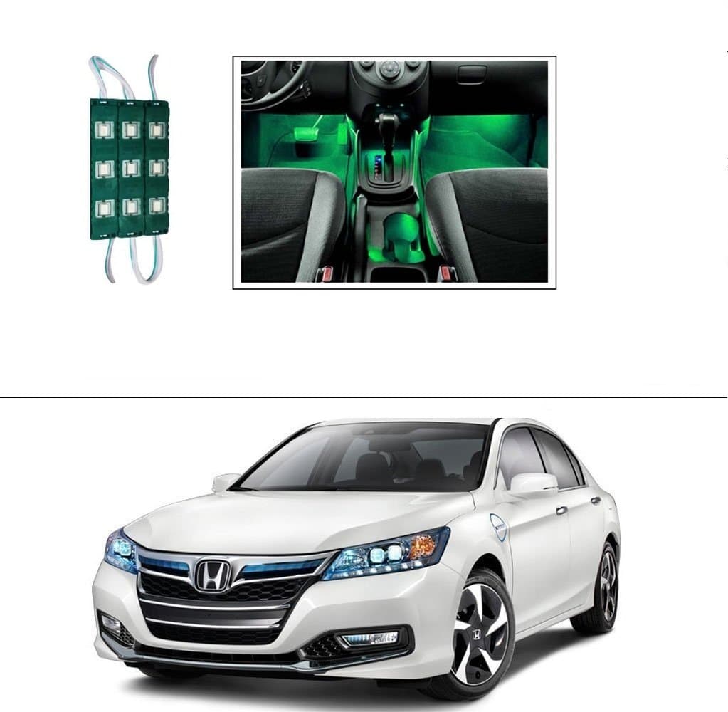 AutoStark 9 LED Custom Cuttable Car Green Light for Interior for Honda Accord (2014 Upwards)