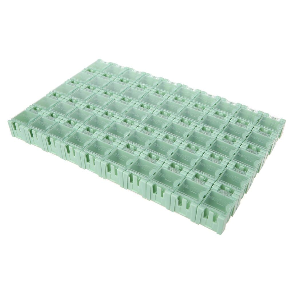 ybvyd 50 Pcs/Set SMD SMT Electronic Component Container Mini Storage Boxes kit