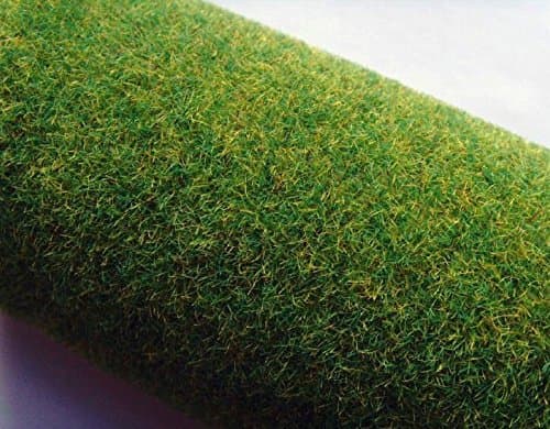 2 pcs of Scale Model Train Layout Grass Mat 0.5x0.5m Yellow-Green HO N