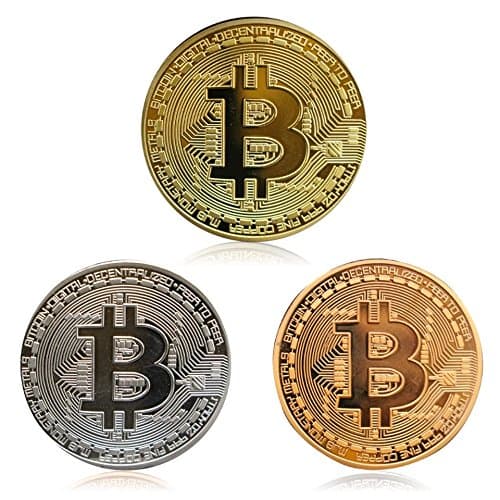 Bitcoin Coin 3 PCS Collector's Set (includes the Copper, Silver, and Golden Color) | BTC Cryptocurrency Tokens are an Ideal Physical Crypto Hobby Coins | Blockchain Revolution and Beyond
