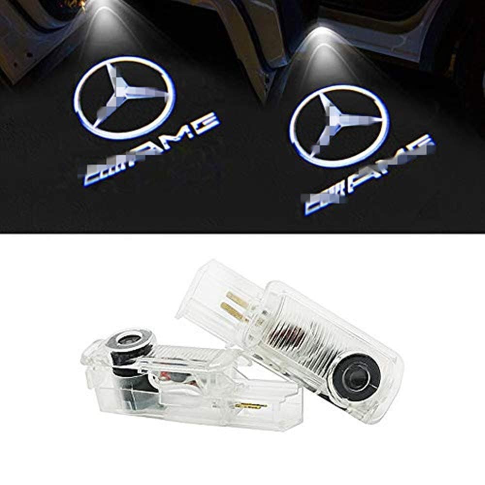 LIKECAR 2pcs Ghost Shadow Light Car Welcome Logo Door Light (Benz R-AMG)