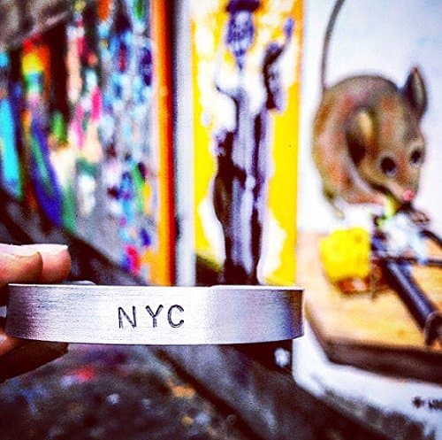 Silver Adjustable Malleable 3/8" inch NYC Bracelet