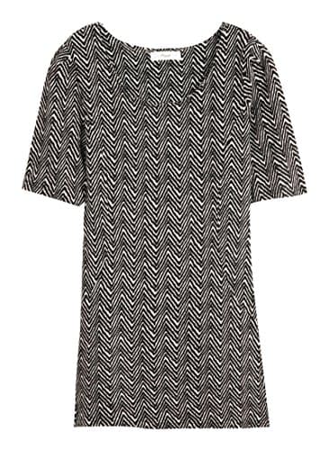 Mayuki Women's Patterned Plaid Short Sleeve Top One Size Black