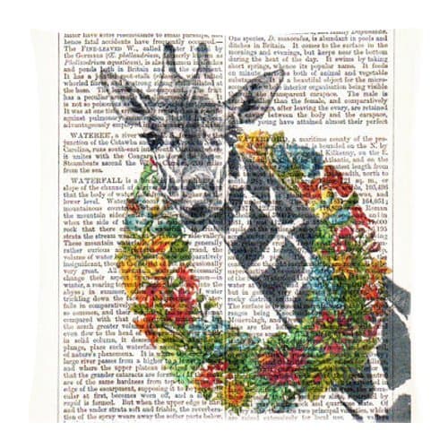 The New Arrive 2015 HAPPY ORIGINAL ARTWORK printed on Repurposed Vintage Dictionary page Upcycled Book Print Pillow Cases - 18x18