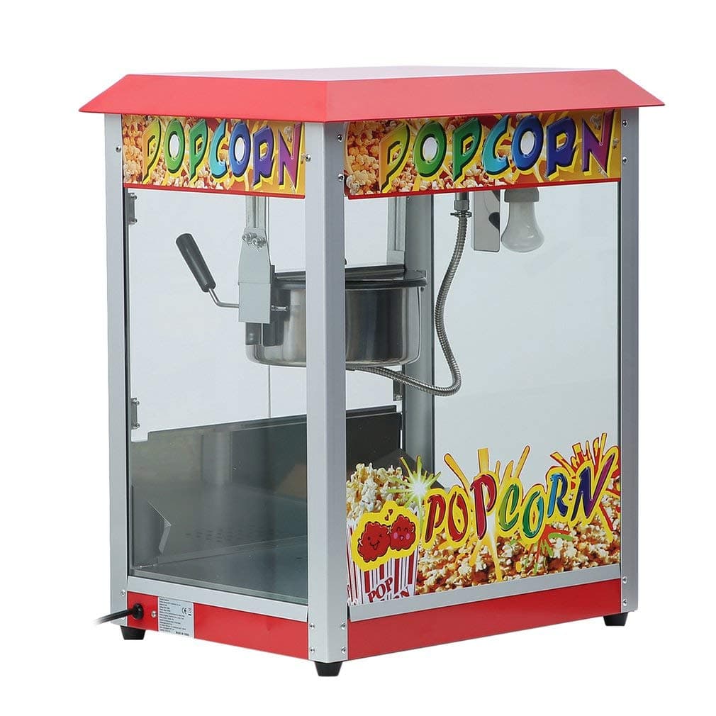 1400W Popcorn Maker Machine Commercial Electric Automatic Popcorn Machine Stainless Steel Thermal Insulation System