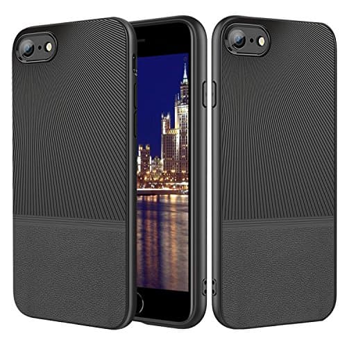 iPhone 8 Case, iPhone 7 Case, WINWONBRA [Support Wireless Charging] Shock Absorption [Anti Scratch] TPU Cover Protective Case for iPhone 7/iPhone 8[Black]