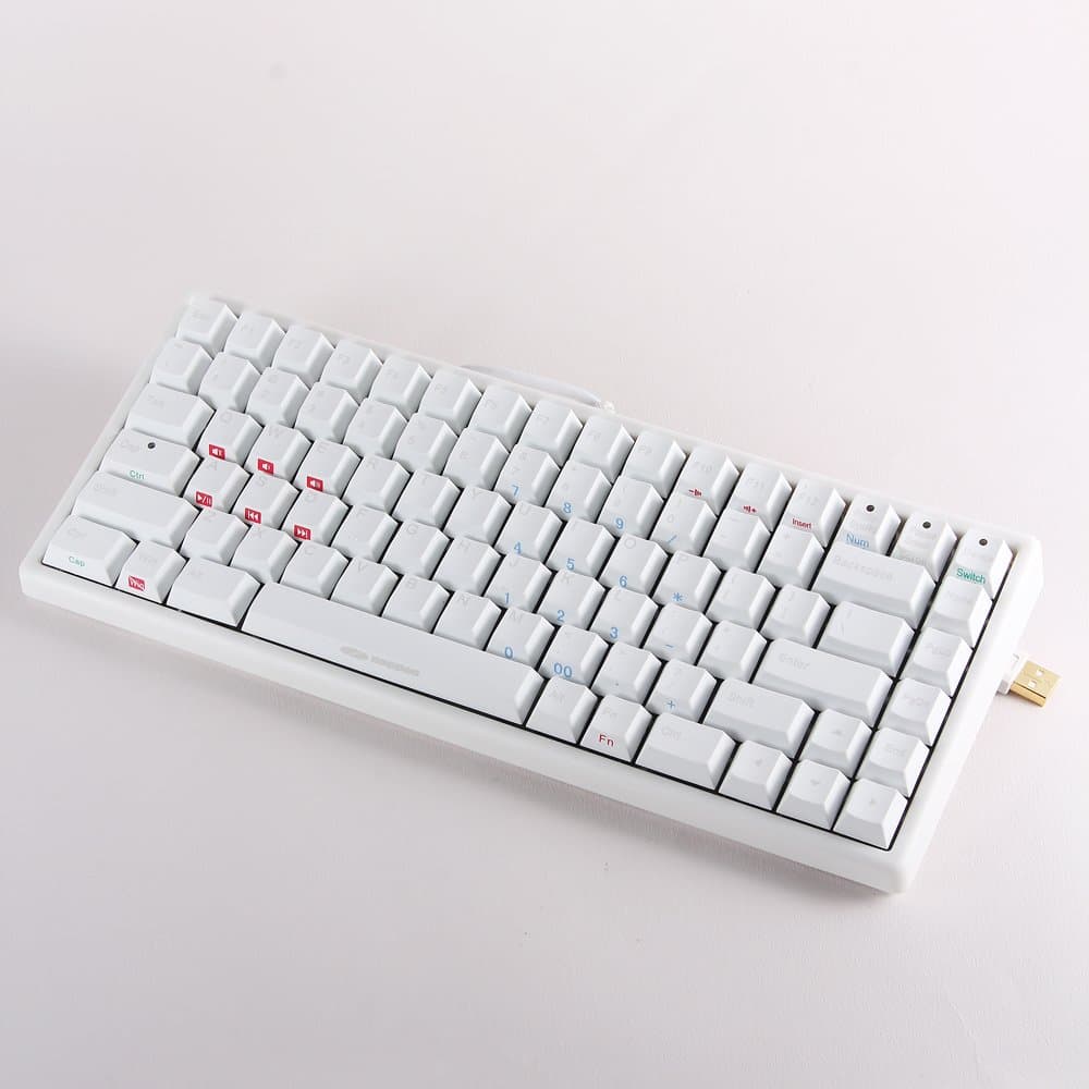 Noppoo Choc Mini 84 USB NKRO Mechanical Gaming Keyboard Cherry MX Switches (Brown switches + White Body + PBT Key Cap)