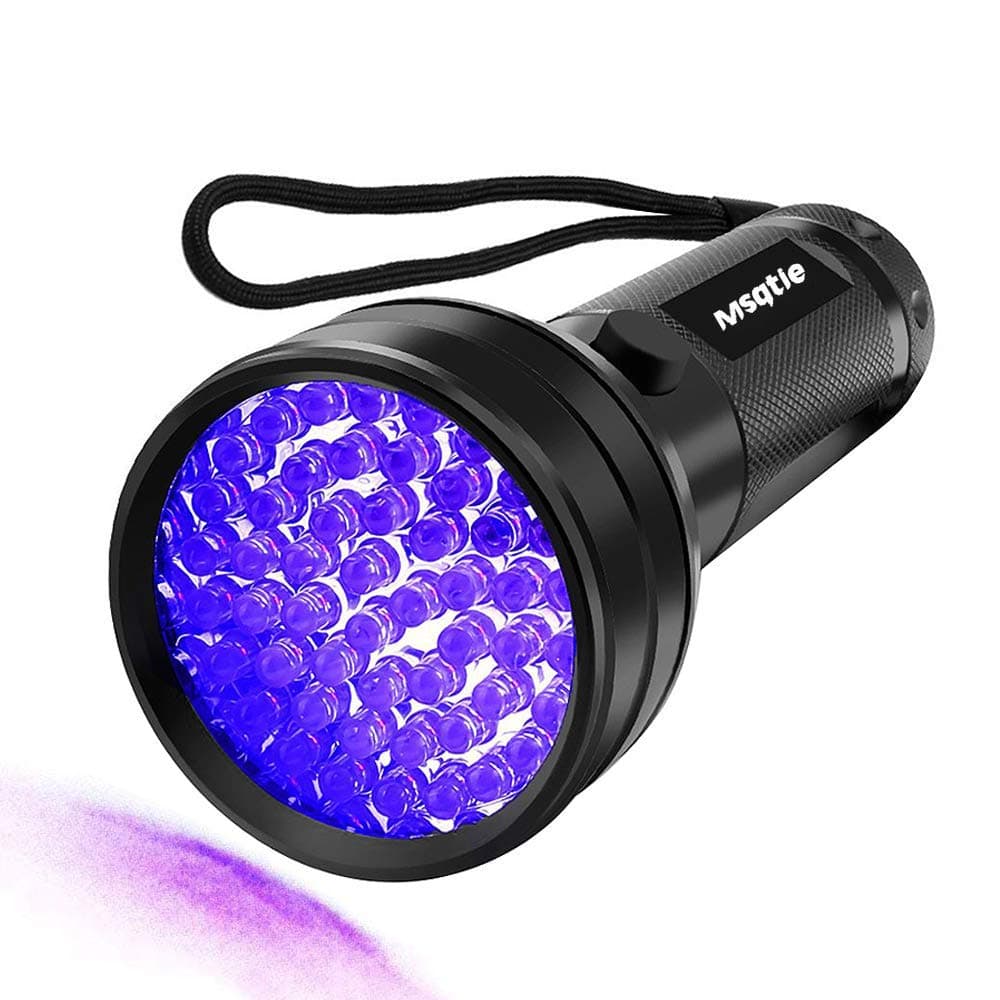 UV Flashlight Black light UV Lights, Msqtie 51 LED Ultraviolet Blacklight 395nm, Detector for Dry Pets Urine & Stains & Bed Bug