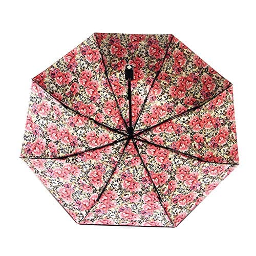 Memberr Printing Automatic Folding Black Plastic UV Sun Umbrella