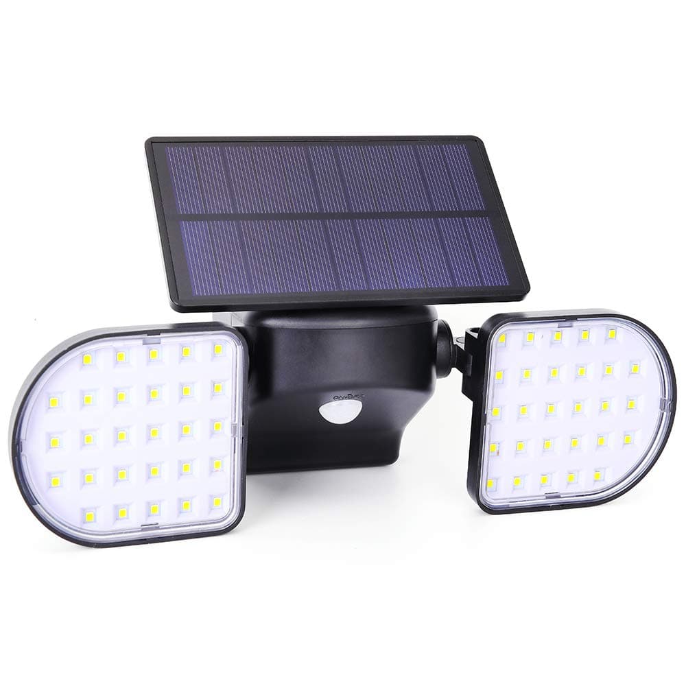 Solar Lights Outdoor, Claoner 128 LED Solar Motion Sensor Security Lights with 3 Lighting Modes IP65 Waterproof Durable Solar Powered Wall Lights 270°Lighting Angle for Yard Door Fence Pathway(1 Pack)