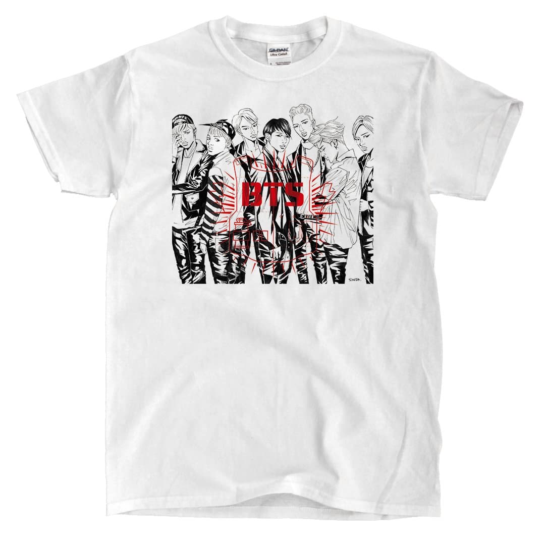 BTS Danger Japan Ver. white shirt