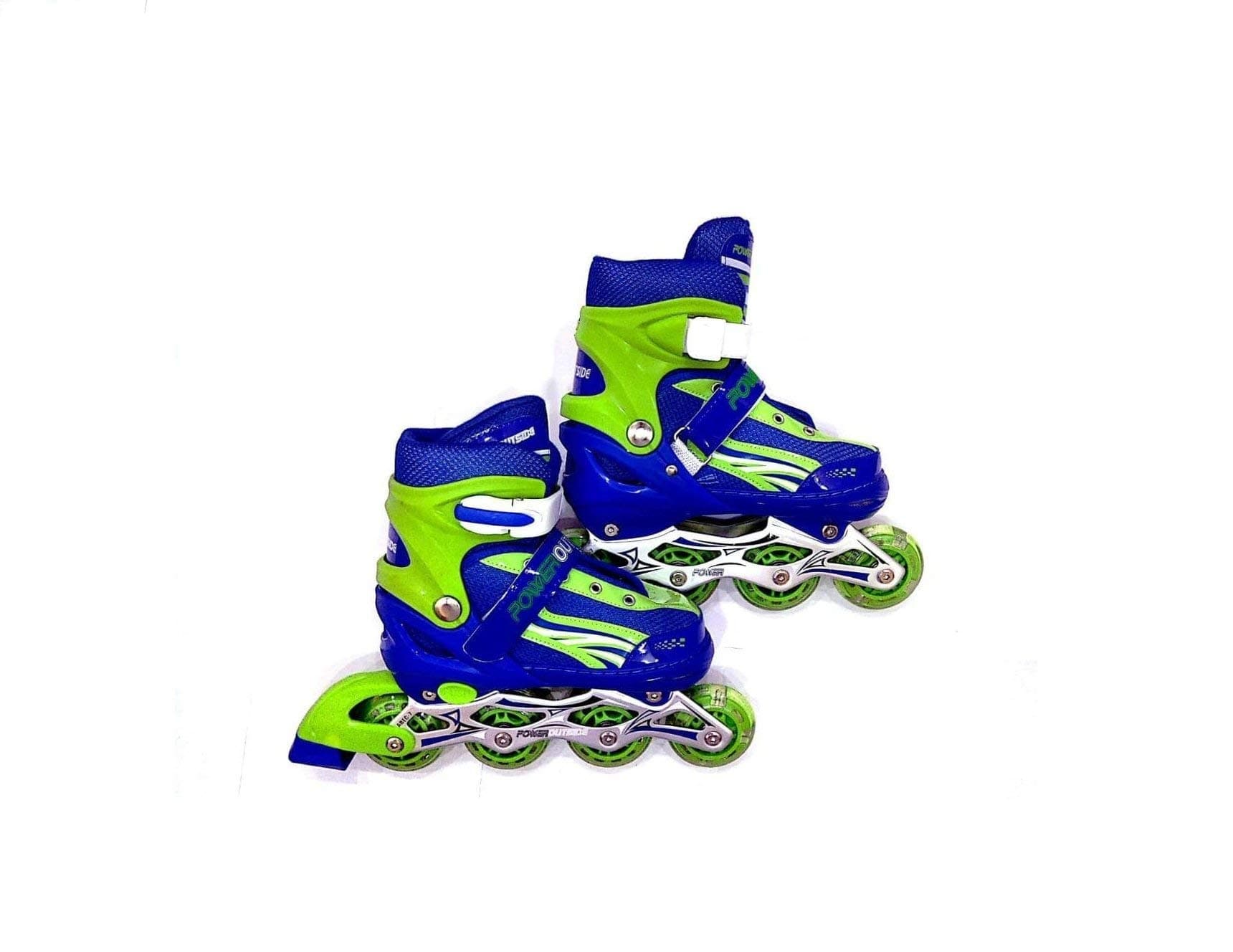 Monex Inline Skates Size Adjustable All Pure PU Wheels it has Aluminum-Alloy which is Strong with LED Flash Light on Wheels (Multicolors)