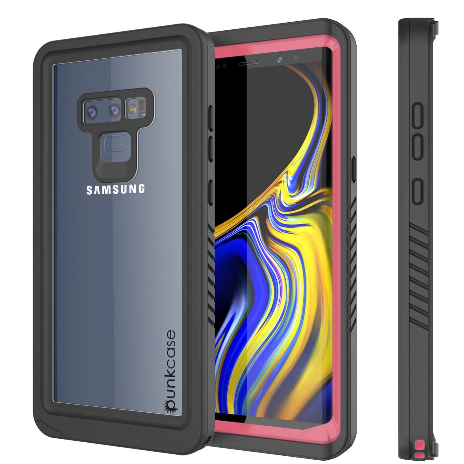 PunkCase Galaxy Note 9 Waterproof Case, [Extreme Series] [Slim Fit] [IP68 Certified] [Shockproof] [Snowproof] [Dirproof] Armor Cover W/Built In Screen Protector for Samsung Galaxy Note 9 [Pink]