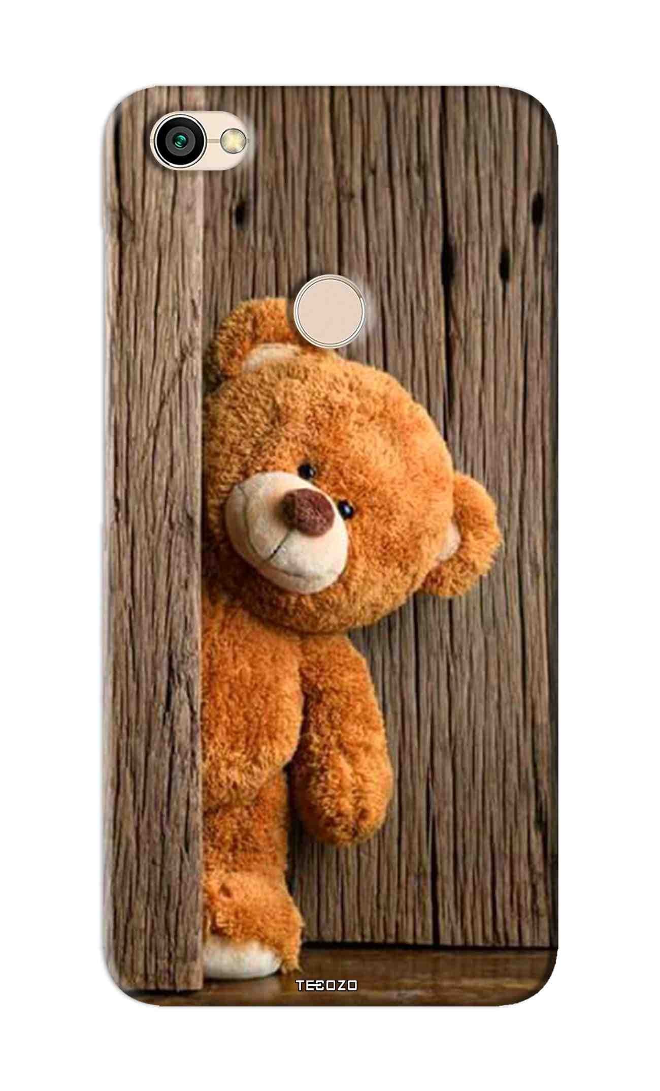 PICWIK® Designer Printed Back Cover/Hard Case for Xiaomi Mi Redmi Y1 (Teddy Design/Animals) - Brown